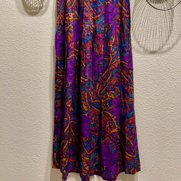 90s Pinnacle long purple design skirt - Picture 7 of 8